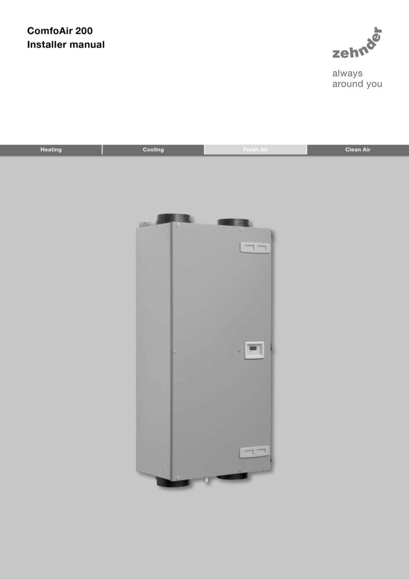 Zehnder Rittling ComfoAir 200 Installer manual