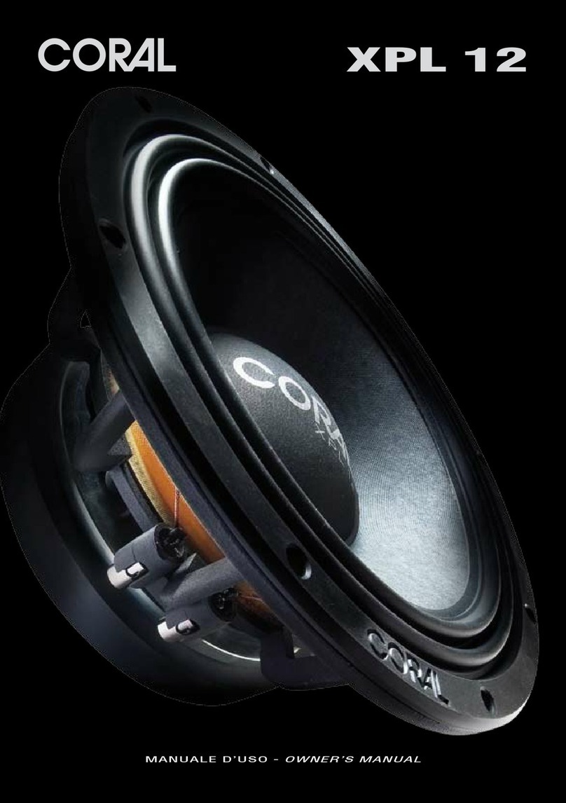 Coral XPL 12 owner's manual