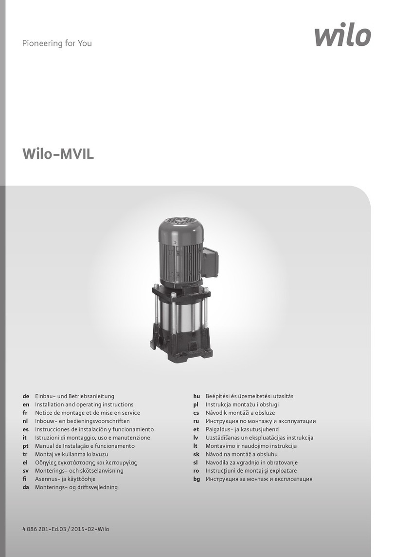 Wilo MVIL Installation and operating instructions