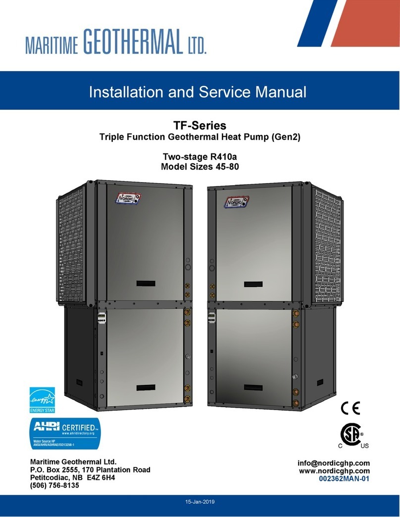 Maritime Geothermal TF Series Installation and service manual