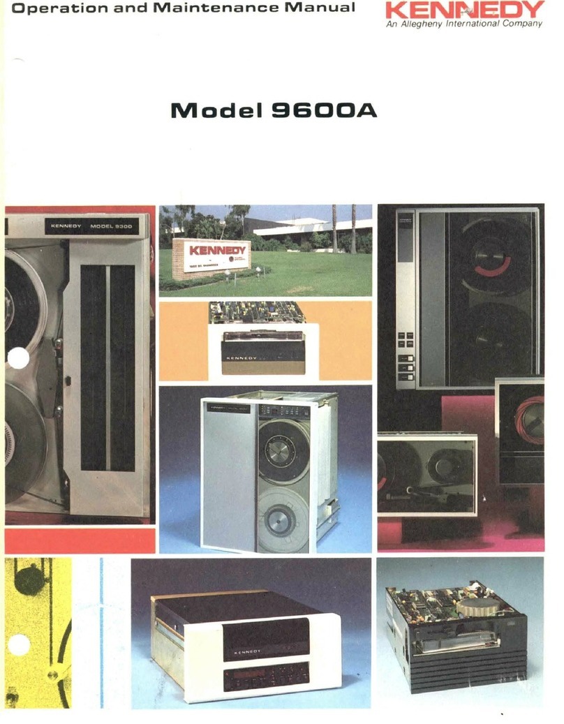 Kennedy 9600A Operation and maintenance manual