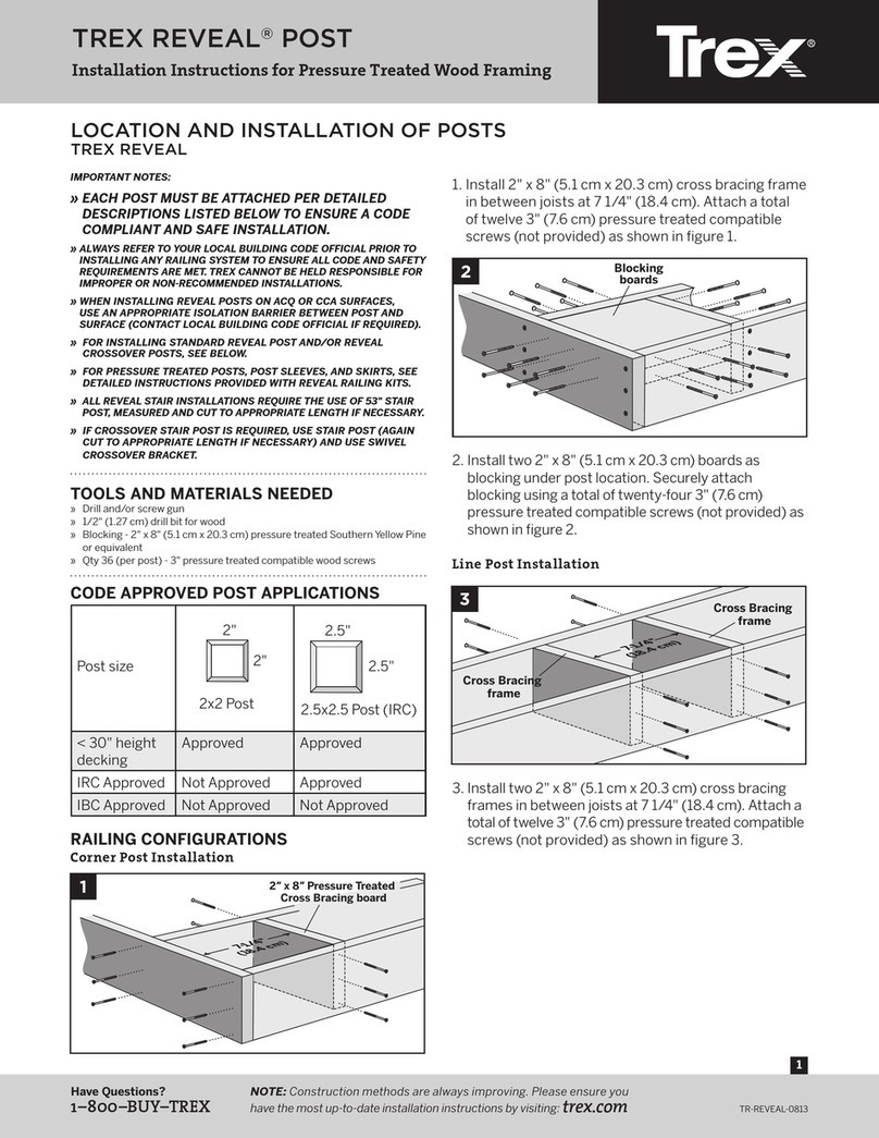 TREX REVEAL POST installation instructions