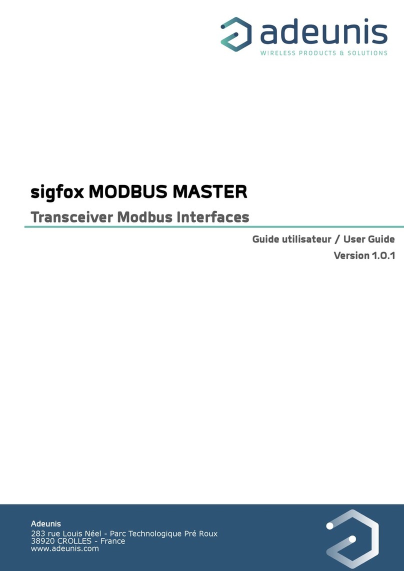 Adeunis RF sigfox MODBUS MASTER ARF8240CA user guide