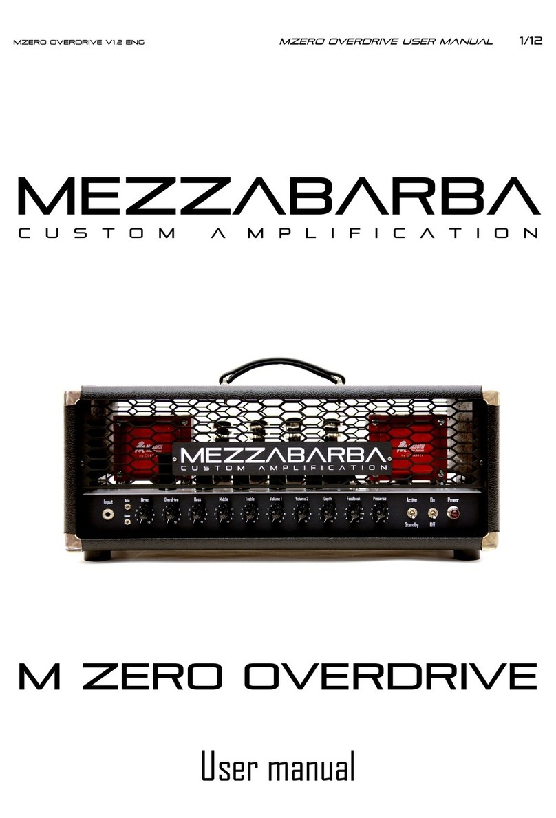 Mezzabarba M ZERO Overdrive user manual