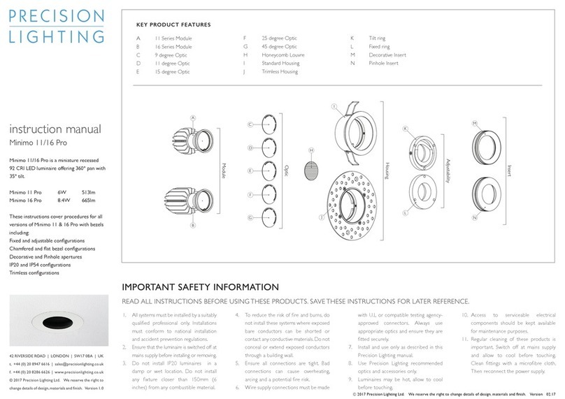 Precision Lighting Minimo 11 Pro instruction manual