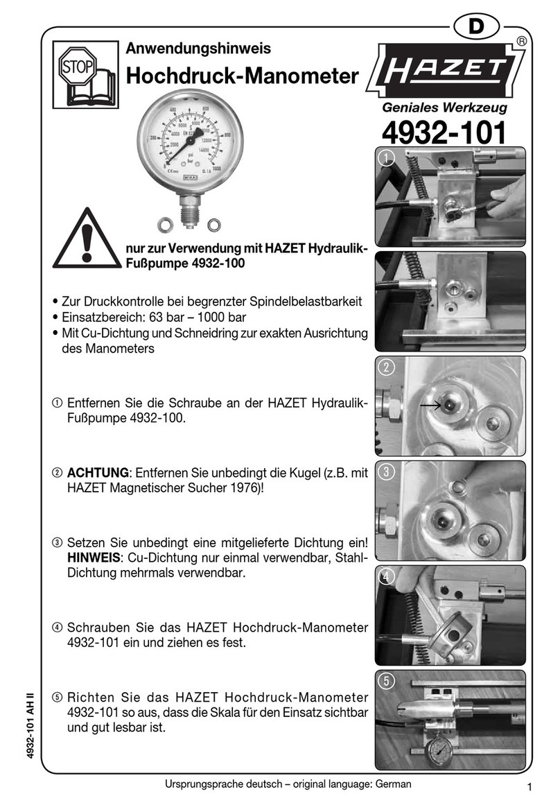 HAZET-WERK 4932-101 Installation and operating instructions