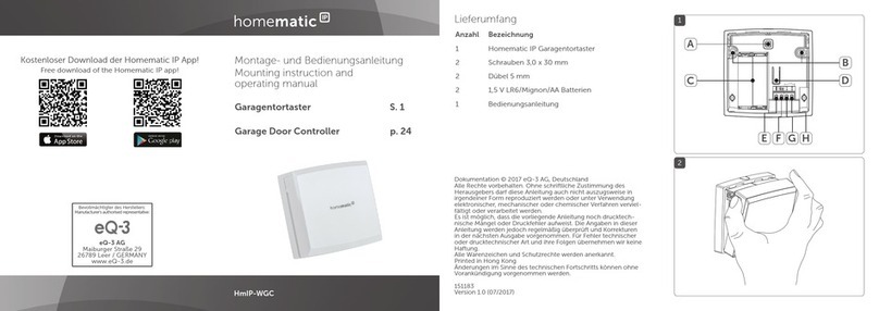 HomeMatic HmIP-WGC Mounting instruction and operating manual