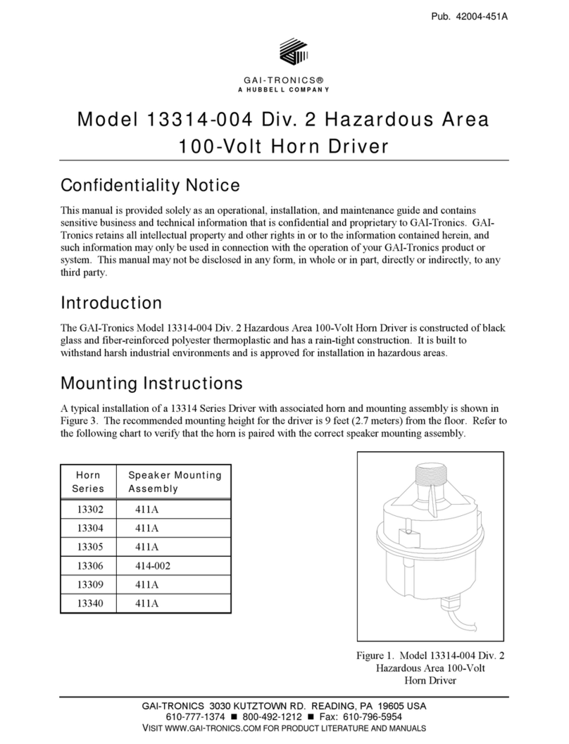 GAI-Tronics 13314-004 manual