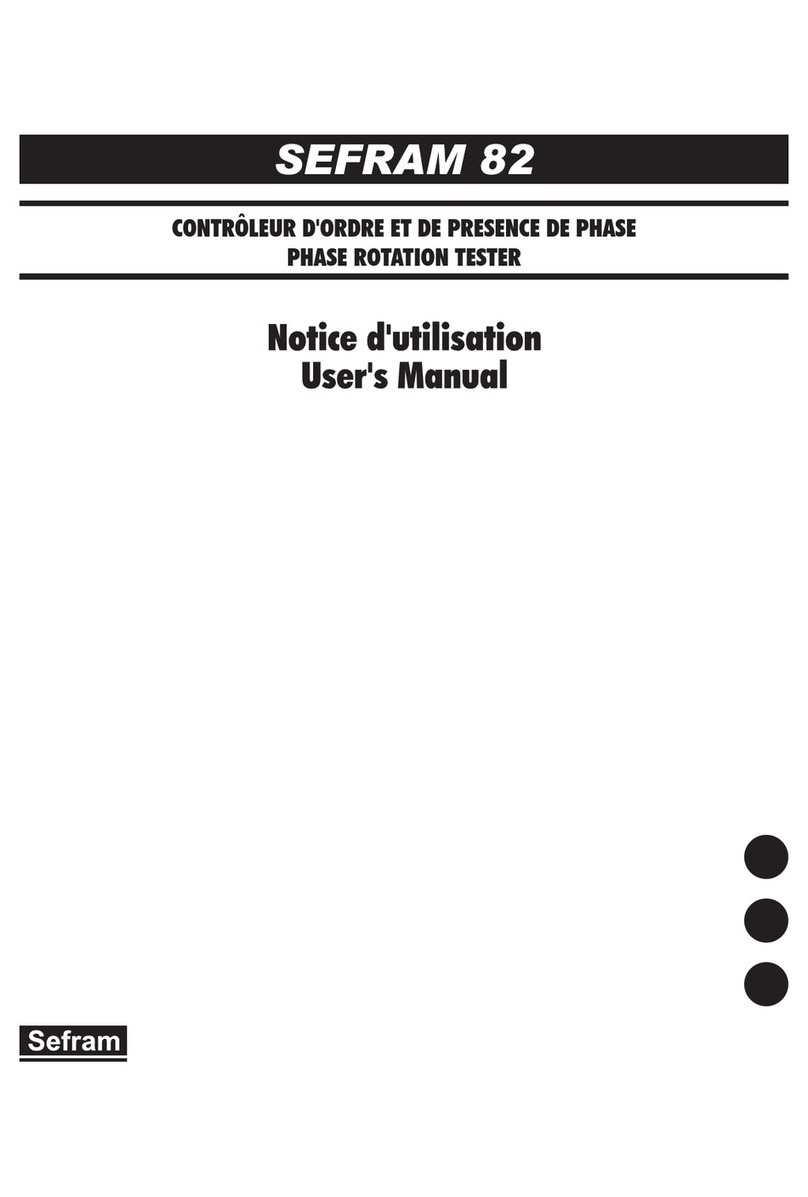 SEFRAM 82 User manual