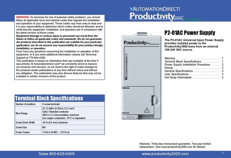 Automationdirect.com Productivity 2000 P2-01AC manual Automationdirect.com Productivity 2000 P2-01AC manual