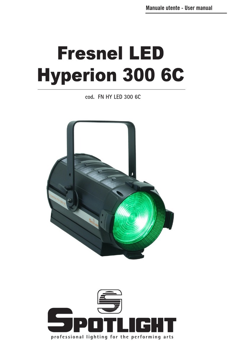 Spotlight Fresnel LED Hyperion 300 6C user manual
