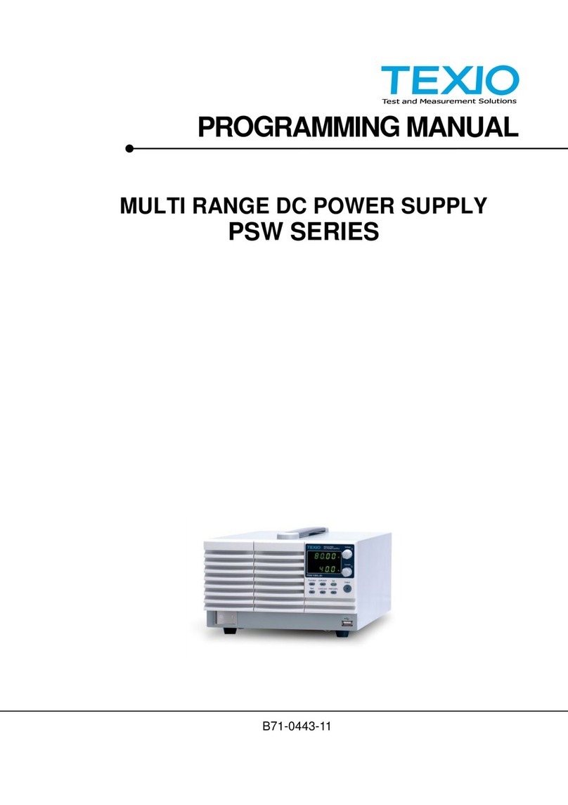 TEXIO PSW Series Owner's manual