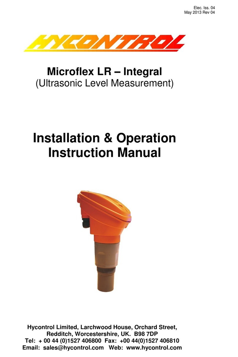 Hycontrol Microflex LR Integral Installation/operation instruction manual