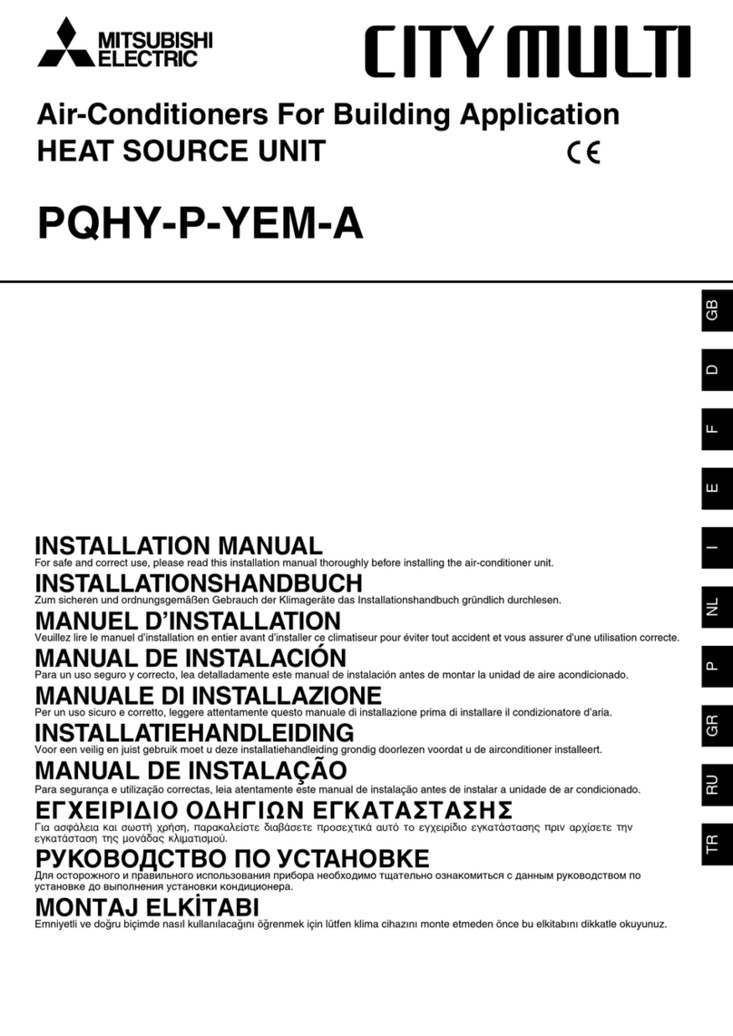 Mitsubishi Electric CITY MULTI PQHY-P-YEM-A Series User manual