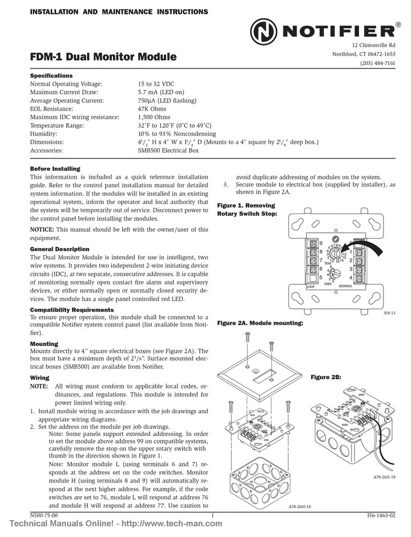 Notifier FDM-1 User manual