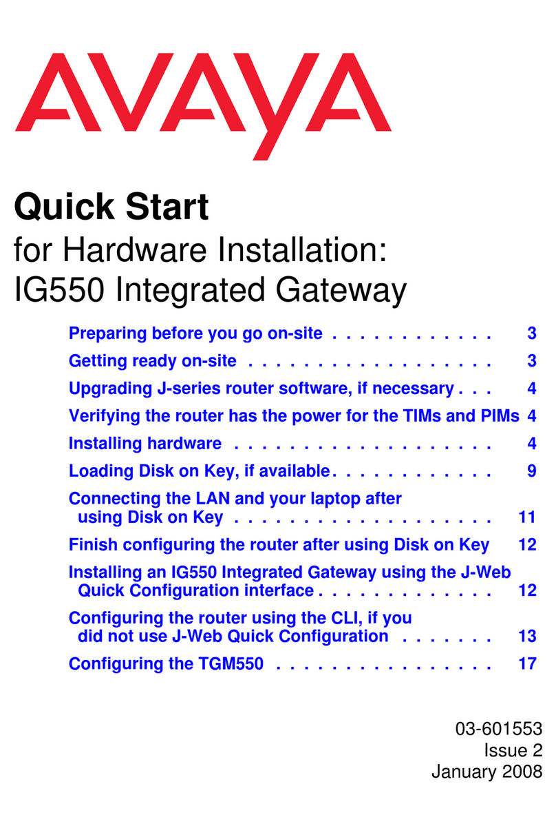 Avaya IG550 User manual