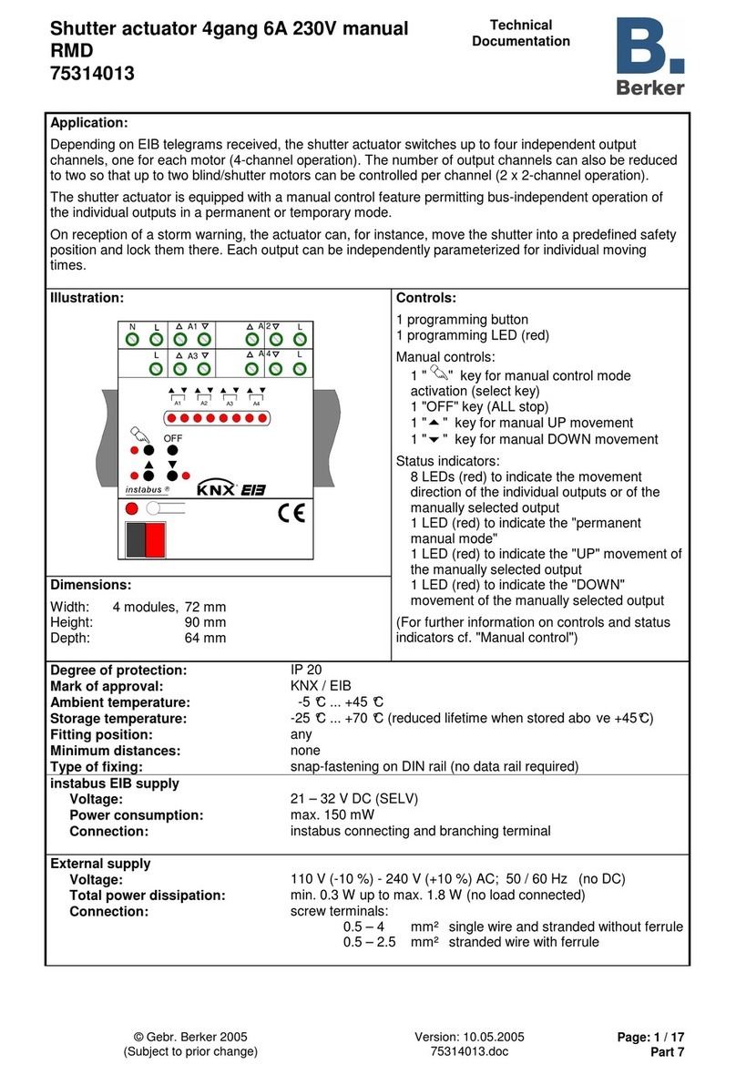 Berker RMD 75314013 Technical documentation