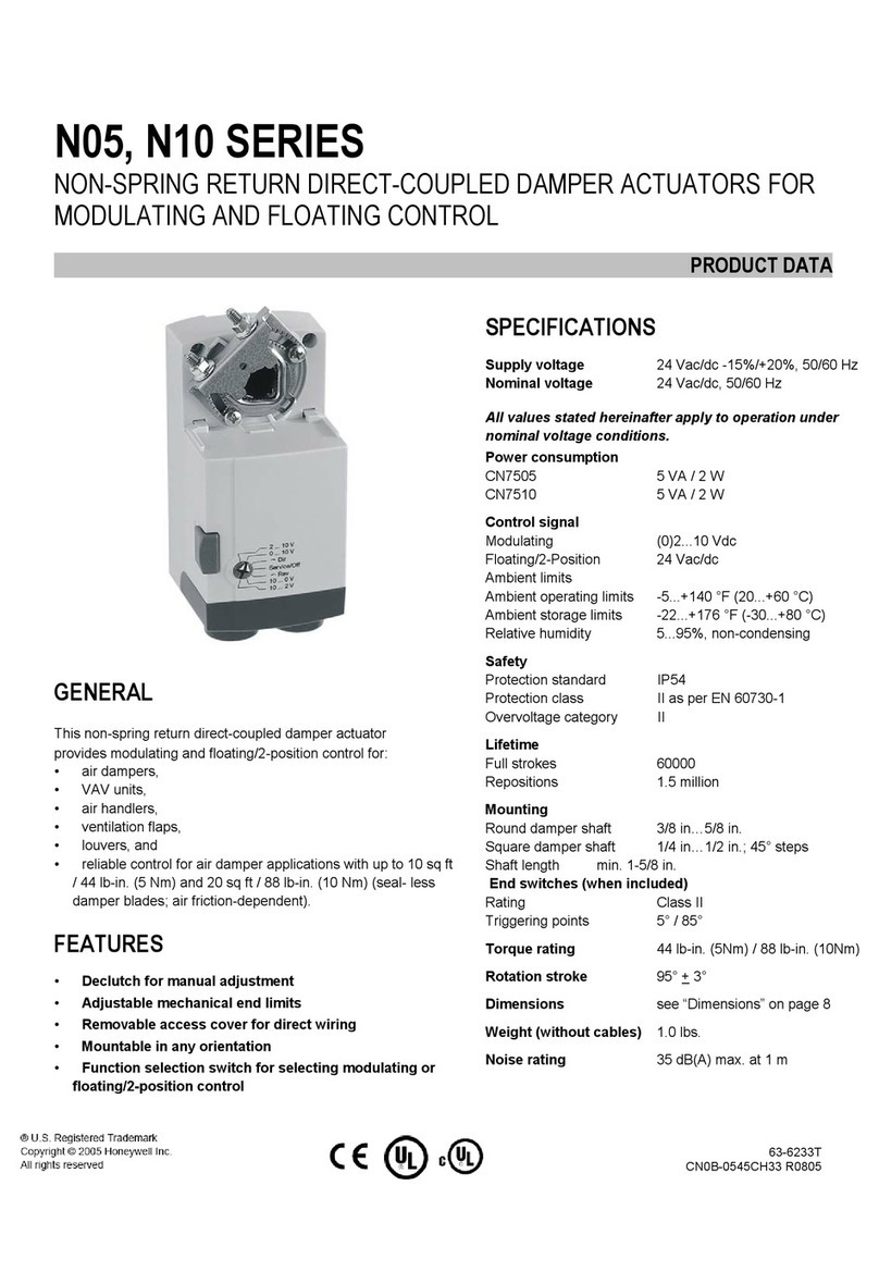 Honeywell N05 Series Operation manual