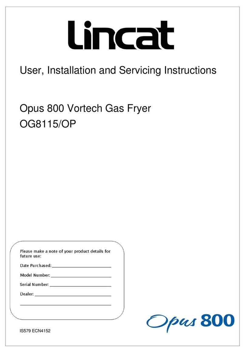Lincat Opus 800 Series User, installation and servicing instructions