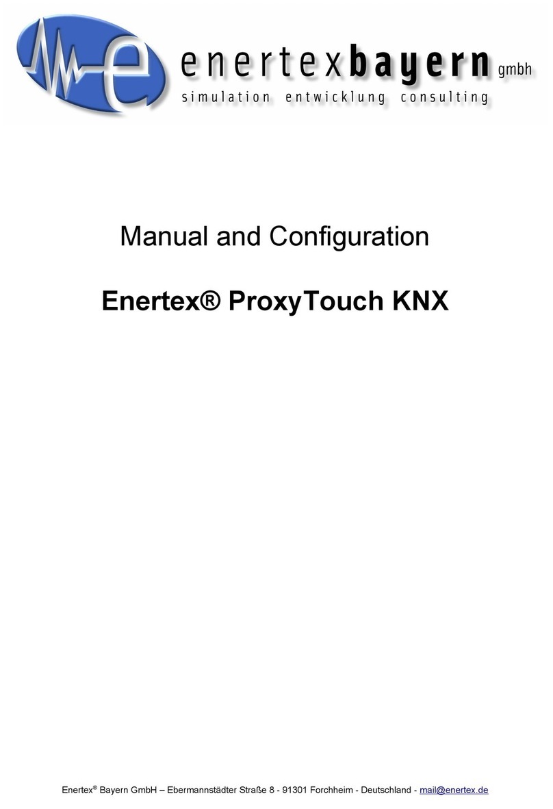 Enertex ProxyTouch KNX Manual and Configuration Enertex ProxyTouch KNX Manual and Configuration