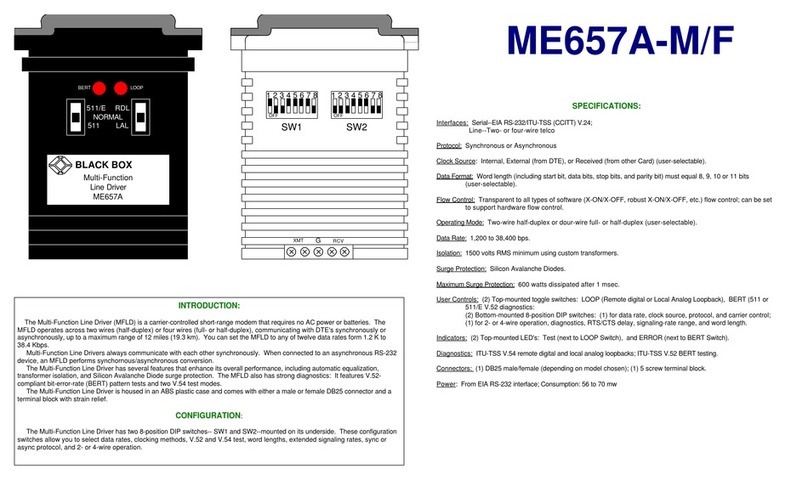 Black Box ME657A-M/F User manual