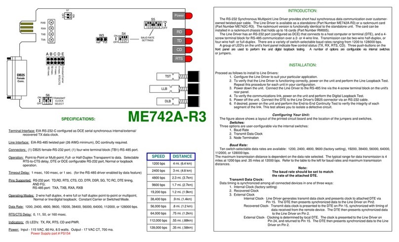 Black Box ME742A-R3 quick start guide