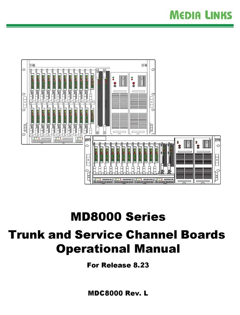 Media Links MD8000 Series Operational manual