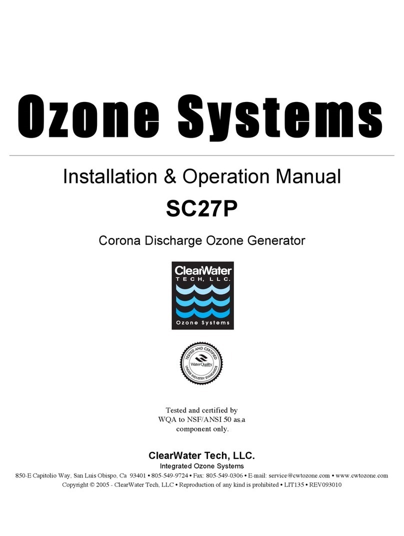 Clear Water SC27P Installation & operation manual Clear Water SC27P Installation & operation manual