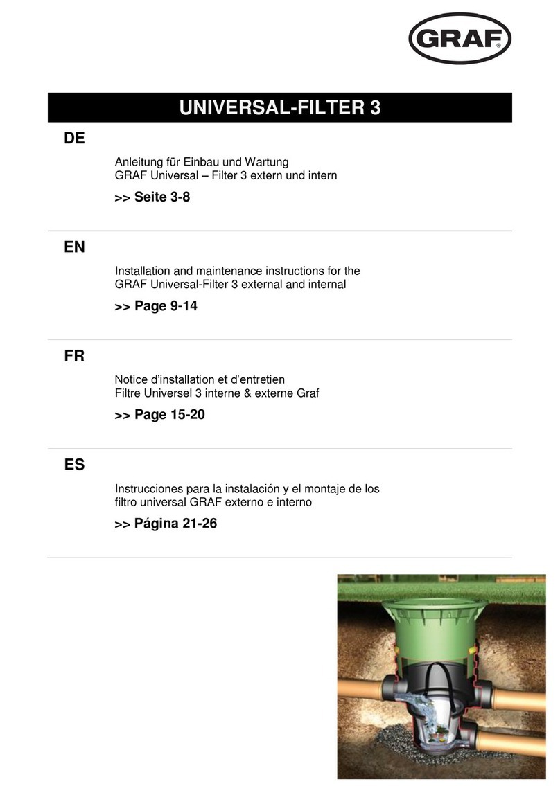 Graf Universal-Filter 3 Series Installation and maintenance instructions