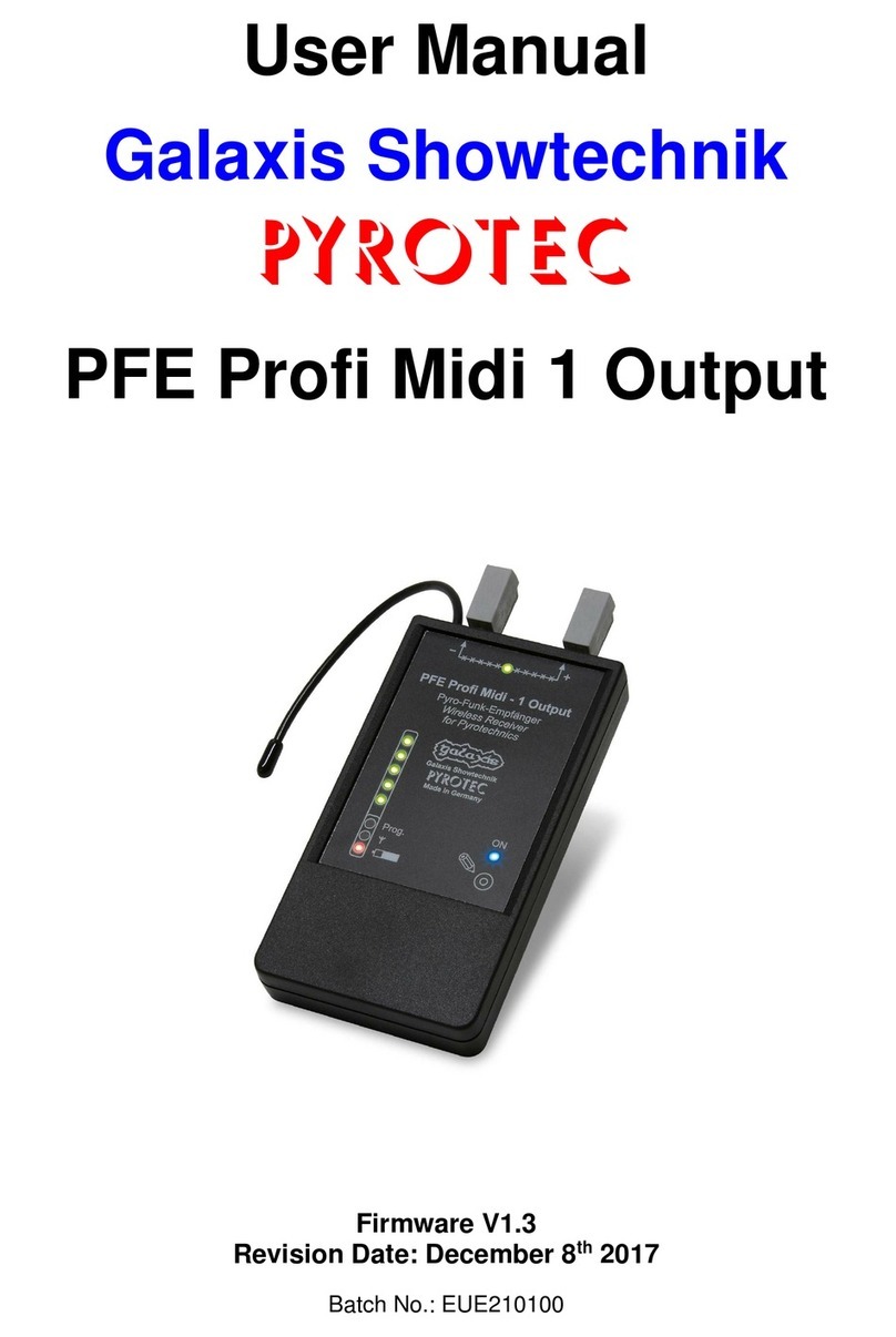 GALAXIS SHOWTECHNIK PYROTEC PFE Profi Midi 1 Output user manual