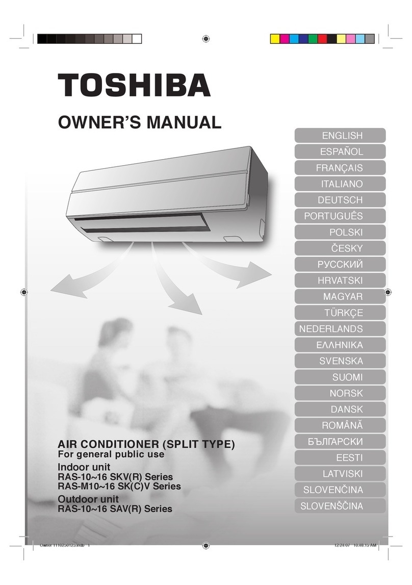 Toshiba RAS-16 SKV Series User manual