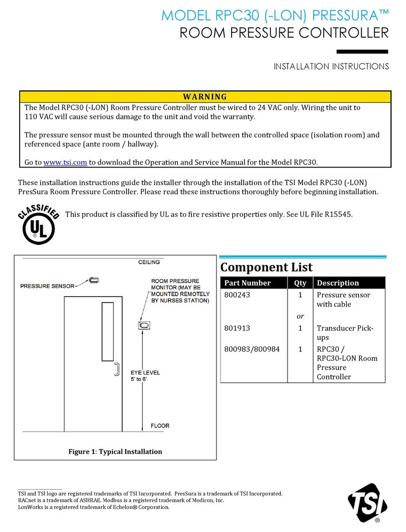 TSI Instruments PRESSURA RPC30 User manual