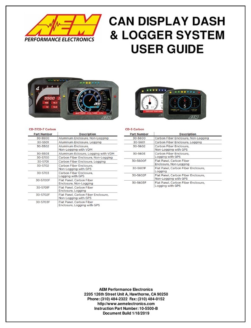 AEM Performance Electronics CD-7 Carbon User manual