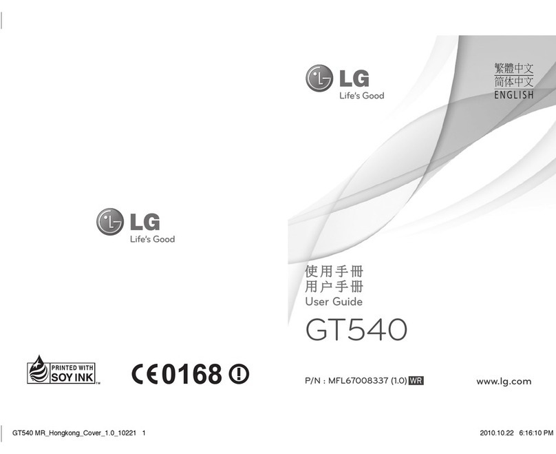 LG GT540 User manual