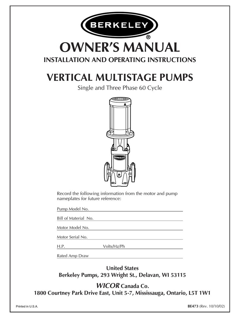 Berkeley BVM2-30/2 owner's manual