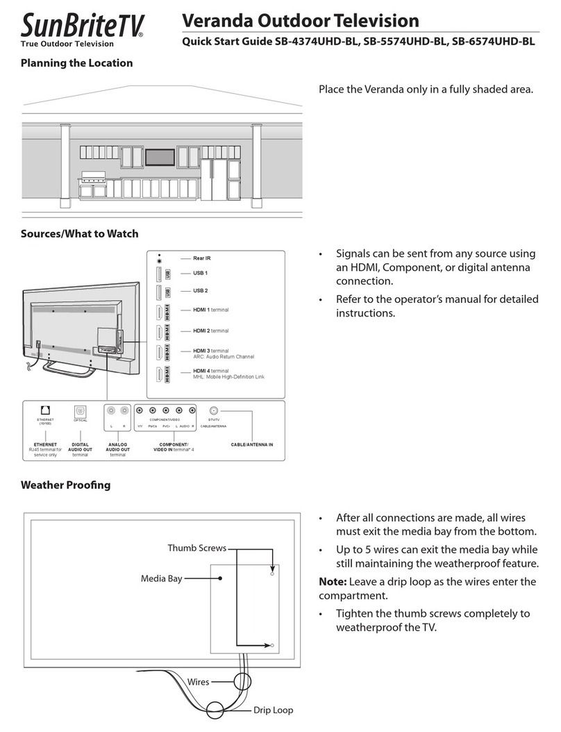 SunBriteTV Veranda SB-4374UHD-BL User manual SunBriteTV Veranda SB-4374UHD-BL User manual