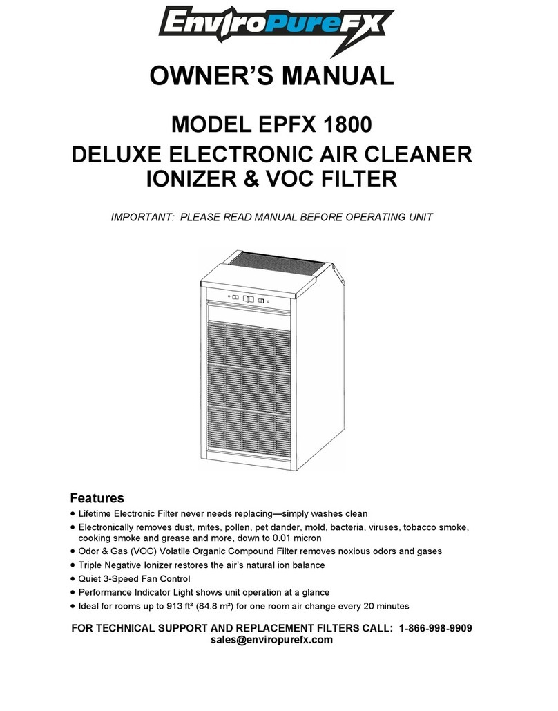 EnviroPureFX EPFX 1800 owner's manual