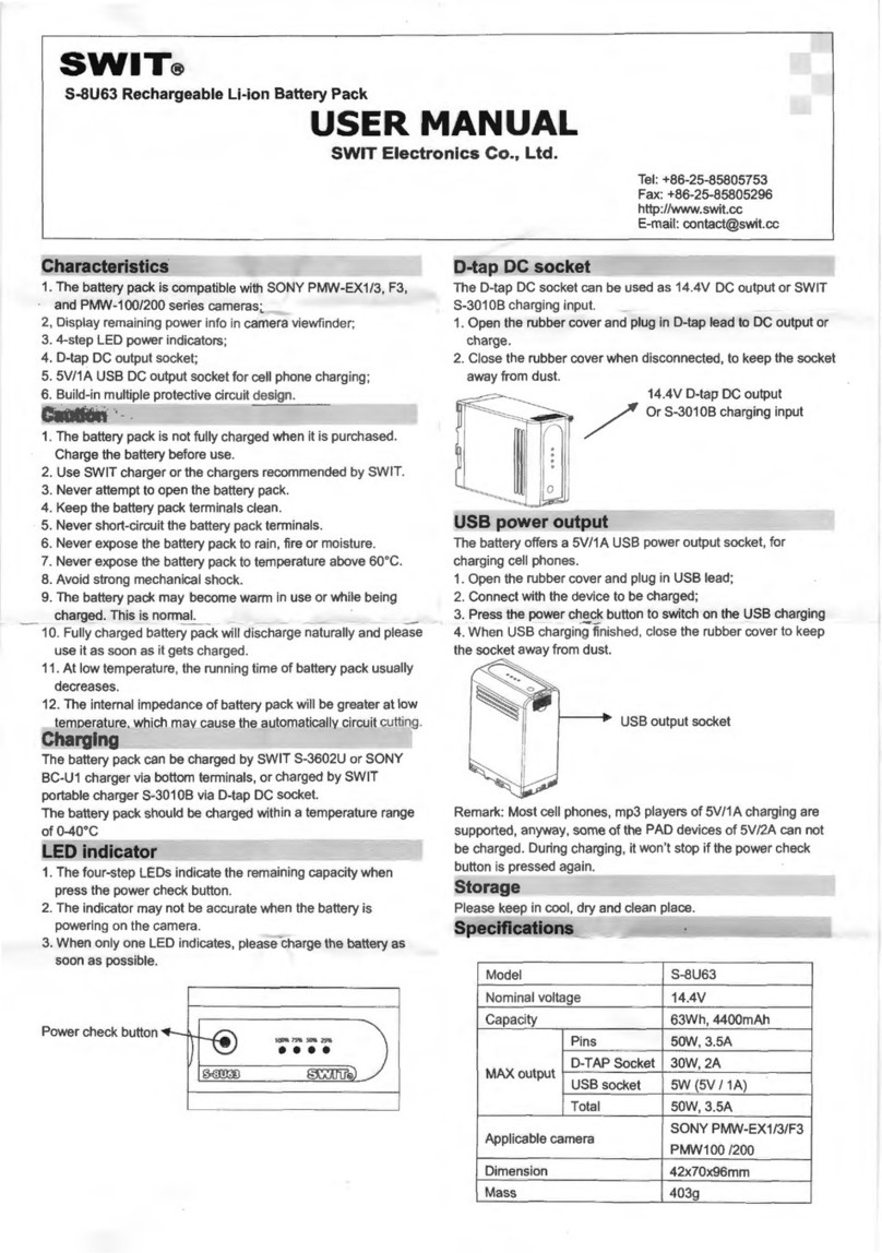 SWIT S-8U63 user manual