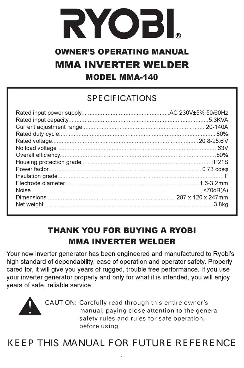 Ryobi MMA-140 Owner's operating manual