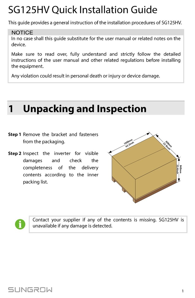 Sungrow SG125HV Quick installation guide