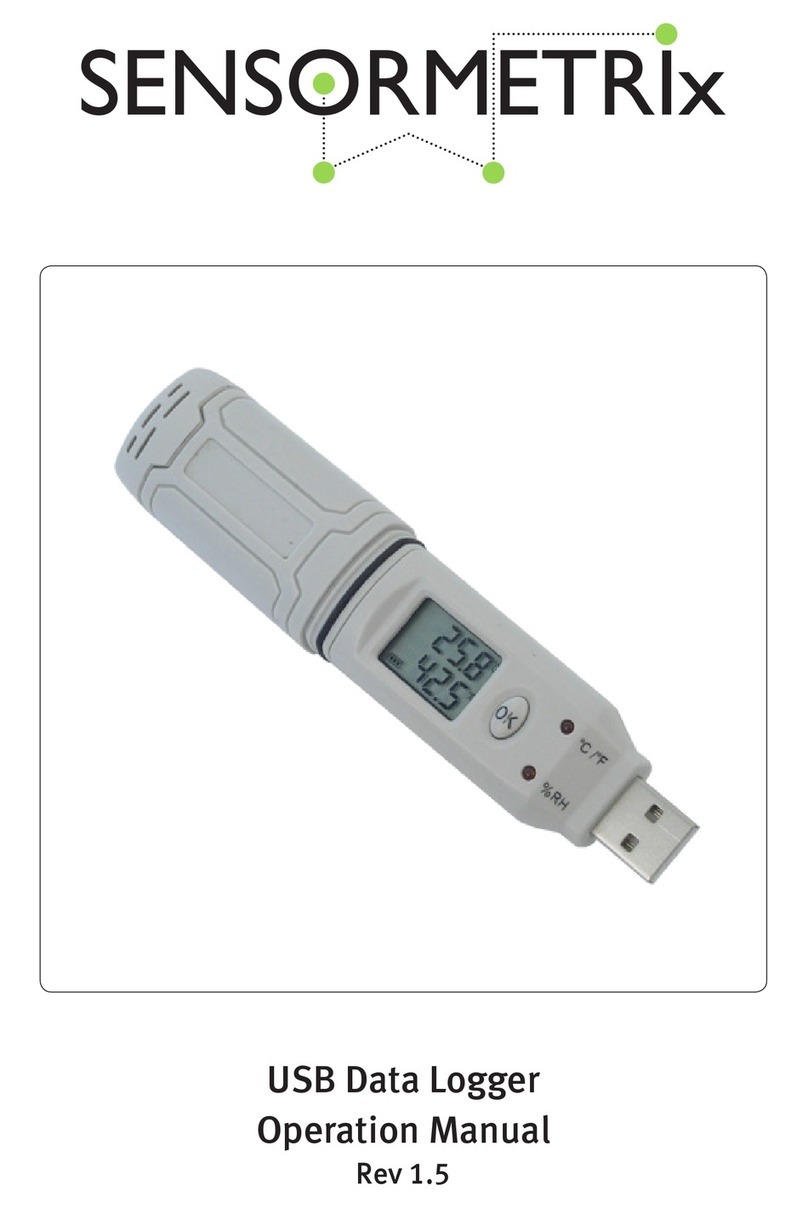 SENSORMETRIX Temp USB Operation manual