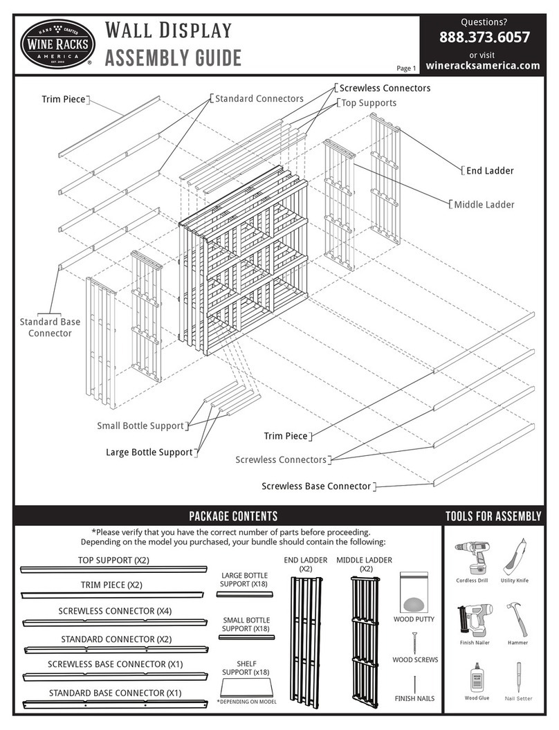 Wine racks America Wall Display User manual Wine racks America Wall Display User manual