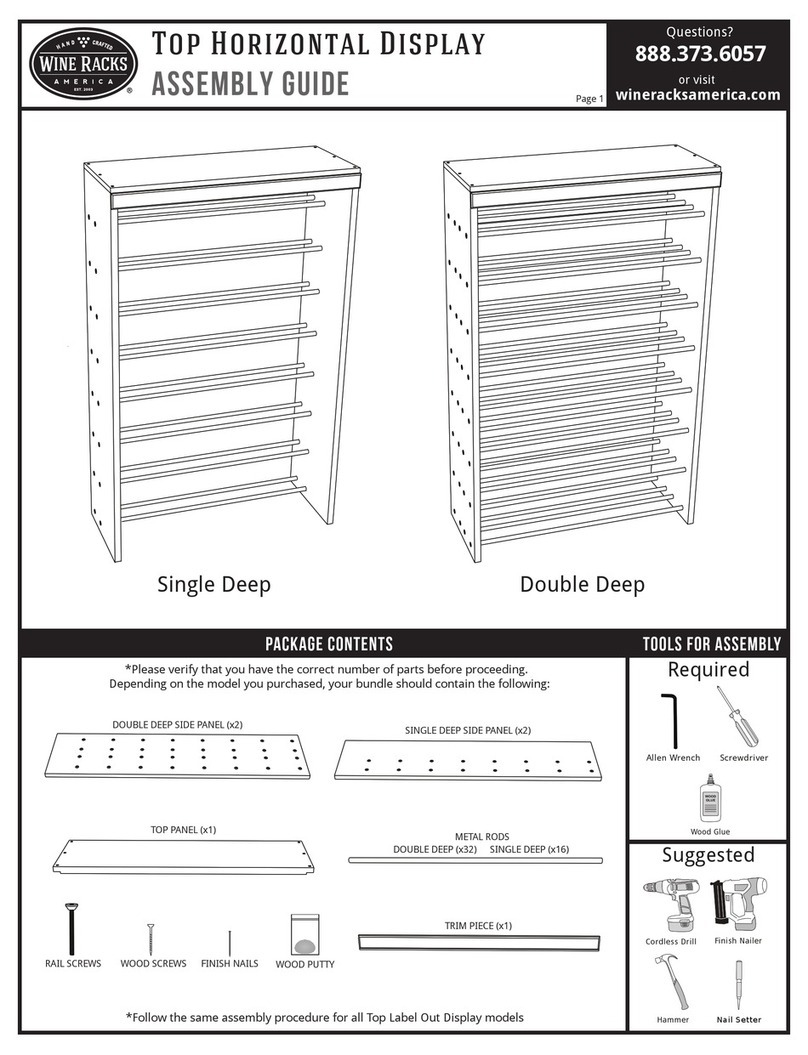 Wine racks America Top Horizontal Display Assembly guide