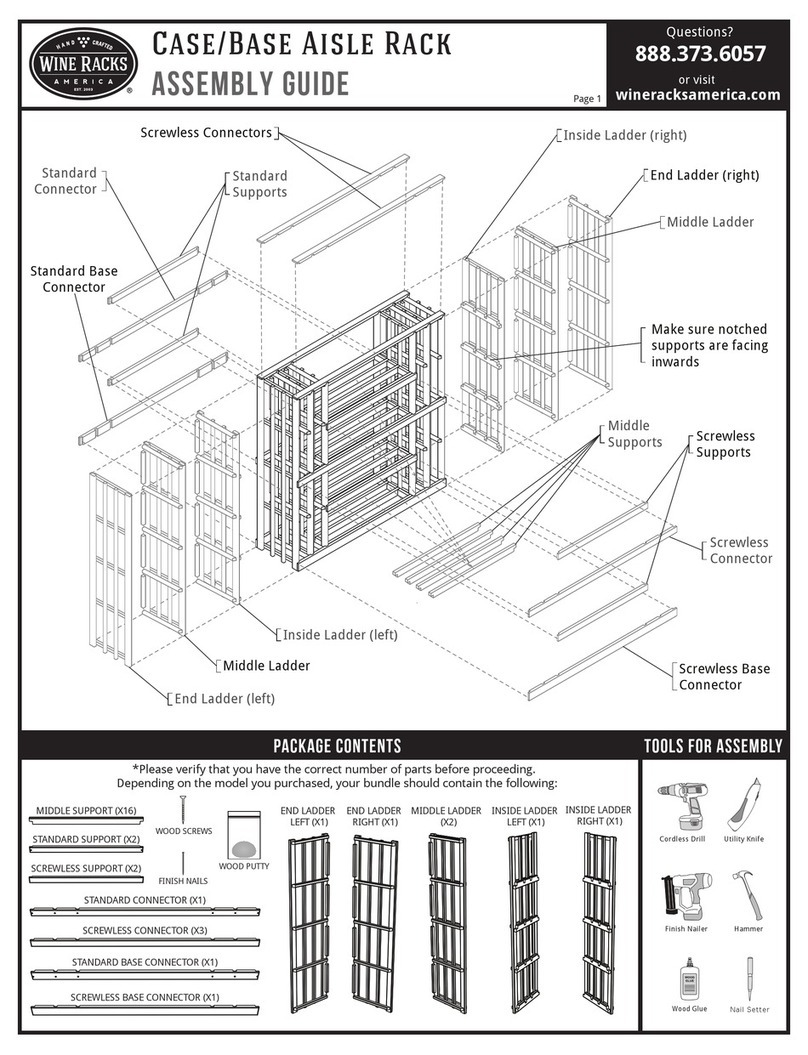 Wine racks America Case/Base Aisle Rack User manual Wine racks America Case/Base Aisle Rack User manual