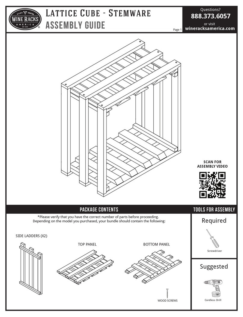 Wine racks America Lattice Cube Stemware User manual Wine racks America Lattice Cube Stemware User manual