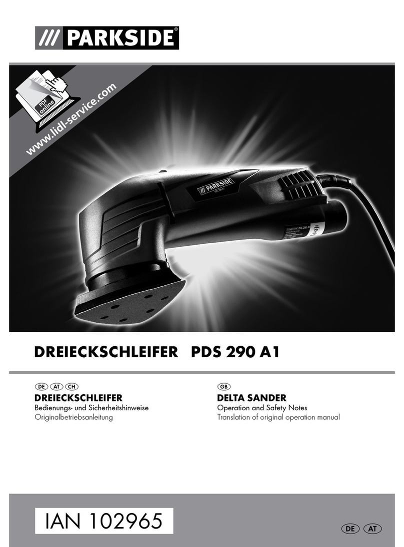 Parkside PDS 290 A1 Operation and safety notes