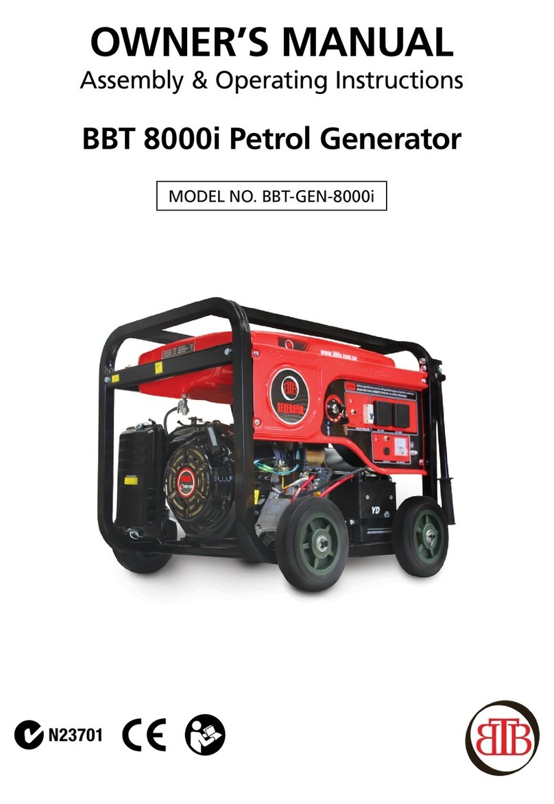 Bigger Boyz Toyz BBT-GEN-8000i Owners manual assembly & operating instructions