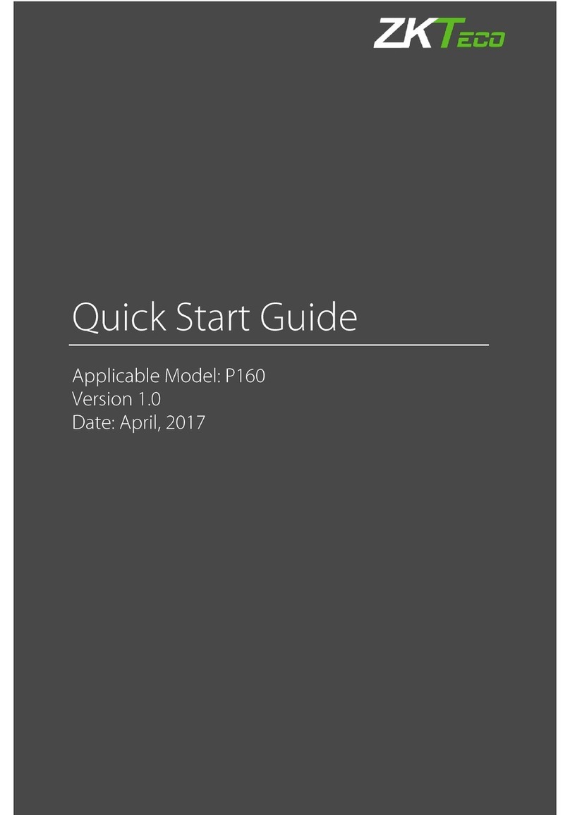 ZKTeco P160 quick start guide