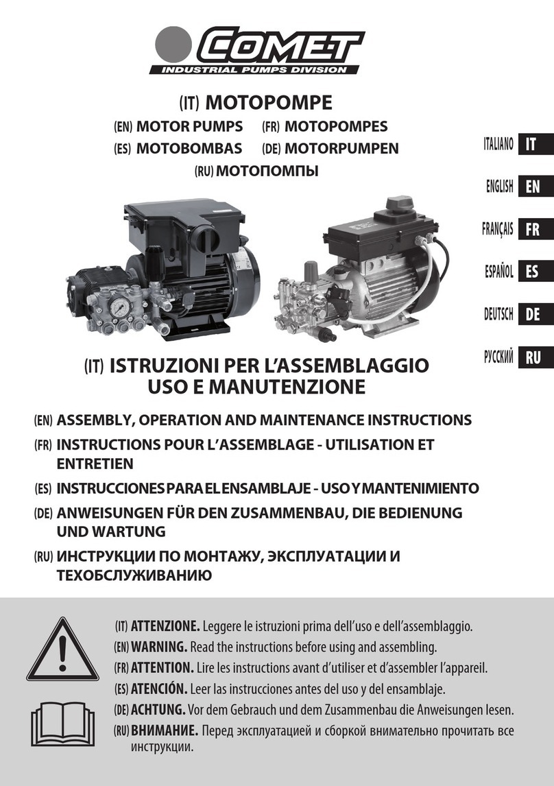 Comet MTP LW-K 250 Assembly, operation and maintenance instructions