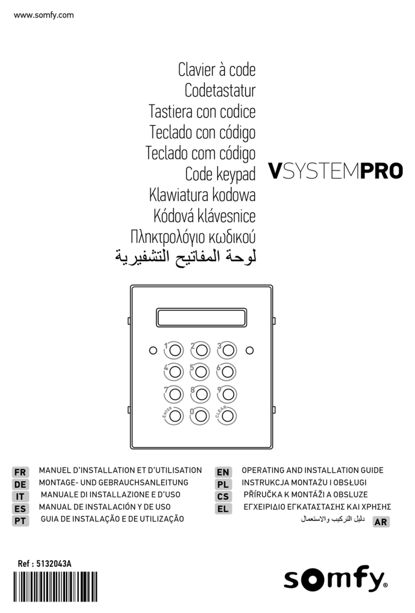 SOMFY VSYSTEMPRO User manual SOMFY VSYSTEMPRO User manual